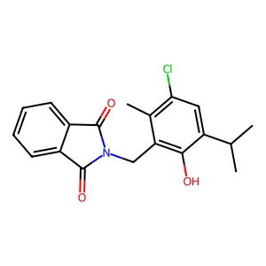 2-[[3-Chloro-6-hydroxy-2-methyl-5-(1-methylethyl)phenyl]methyl]-1H-isoindole-1,3(2H)-dione structure