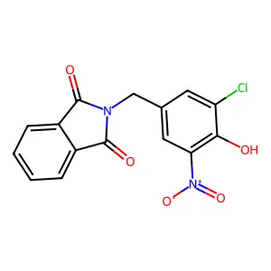 2-[(3-Chloro-4-hydroxy-5-nitrophenyl)methyl]isoindole-1,3-dione structure
