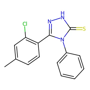 5-(2-chloro-4-methylphenyl)-4-phenyl-4H-1,2,4-triazole-3-thiol structure