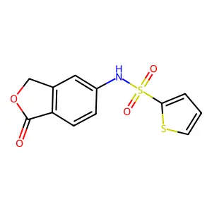 N-(1-oxo-1,3-dihydro-2-benzofuran-5-yl)thiophene-2-sulfonamide structure