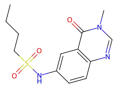 N-(3-methyl-4-oxoquinazolin-6-yl)butane-1-sulfonamide structure