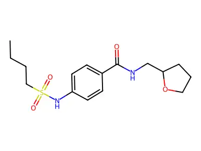 4-(butylsulfonylamino)-N-(oxolan-2-ylmethyl)benzamide structure