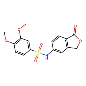 3,4-dimethoxy-N-(1-oxo-1,3-dihydro-2-benzofuran-5-yl)benzenesulfonamide structure