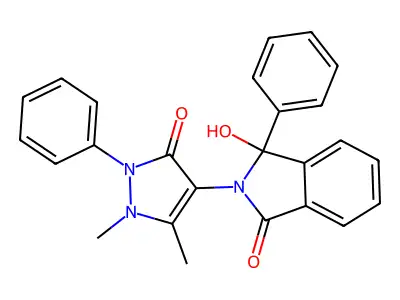 2-(1,5-Dimethyl-3-oxo-2-phenyl-4-pyrazolyl)-3-hydroxy-3-phenyl-1-isoindolone structure