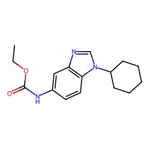 ethyl N-(1-cyclohexylbenzimidazol-5-yl)carbamate structure
