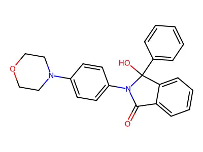 3-Hydroxy-2-(4-morpholin-4-ylphenyl)-3-phenylisoindol-1-one structure