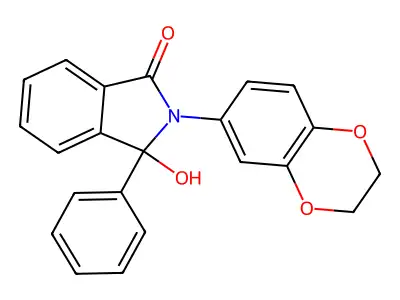 2-(2,3-Dihydro-1,4-benzodioxin-6-yl)-3-hydroxy-3-phenylisoindol-1-one structure