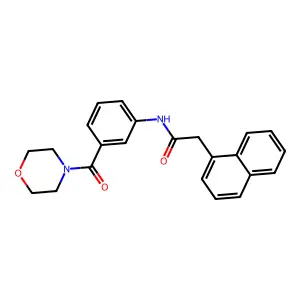 N-[3-(morpholine-4-carbonyl)phenyl]-2-naphthalen-1-ylacetamide structure
