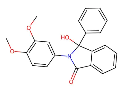 2-(3,4-Dimethoxyphenyl)-3-hydroxy-3-phenylisoindol-1-one structure