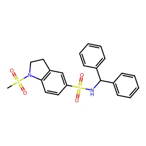 (Diphenylmethyl){[1-(methylsulfonyl)indolin-5-yl]sulfonyl}amine structure