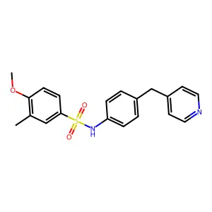 4-methoxy-3-methyl-N-[4-(pyridin-4-ylmethyl)phenyl]benzenesulfonamide structure