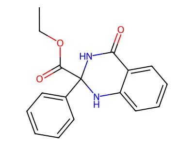 Ethyl 4-oxo-2-phenyl-1,2,3,4-tetrahydroquinazoline-2-carboxylate structure