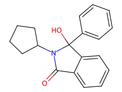 2-cyclopentyl-3-hydroxy-3-phenyl-2,3-dihydro-1H-isoindol-1-one structure