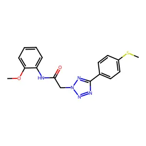 N-(2-methoxyphenyl)-2-[5-(4-methylsulfanylphenyl)tetrazol-2-yl]acetamide structure