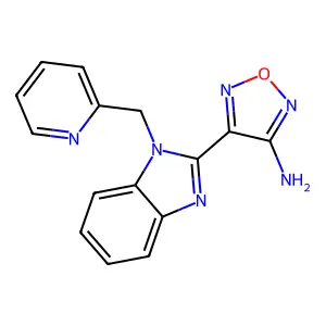 4-[1-(pyridin-2-ylmethyl)-1H-benzimidazol-2-yl]-1,2,5-oxadiazol-3-amine structure