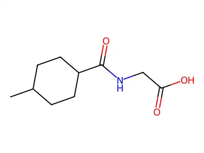 N-[(4-methylcyclohexyl)carbonyl]glycine structure