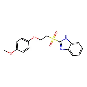 2-[2-(4-methoxyphenoxy)ethylsulfonyl]-1H-benzimidazole structure