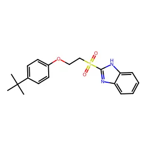 2-[2-(4-tert-butylphenoxy)ethylsulfonyl]-1H-benzimidazole structure