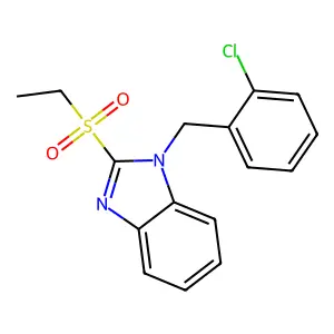 1-(2-chlorobenzyl)-2-(ethylsulfonyl)-1H-benzo[d]imidazole structure