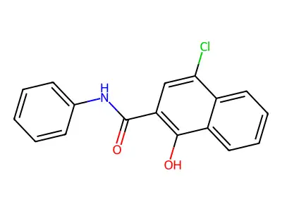 4-chloro-1-hydroxy-N-phenylnaphthalene-2-carboxamide structure