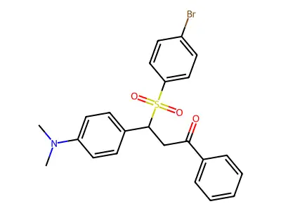 3-[(4-Bromophenyl)sulfonyl]-3-[4-(dimethylamino)phenyl]-1-phenylpropan-1-one structure