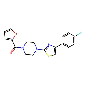 {4-[4-(4-Fluoro-phenyl)-thiazol-2-yl]-piperazin-1-yl}-furan-2-yl-methanone structure