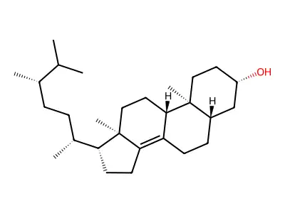 (3beta,5alpha,24S)-Ergost-8(14)-en-3-ol structure