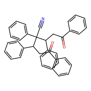5-Oxo-2-(3-oxo-1,3-diphenylpropyl)-2,3,5-triphenylpentanenitrile structure