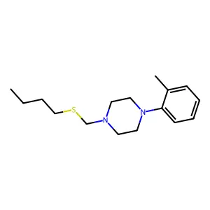 1-(Butylsulfanylmethyl)-4-(2-methylphenyl)piperazine structure