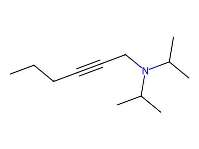 n,n-Di(propan-2-yl)hex-2-yn-1-amine structure