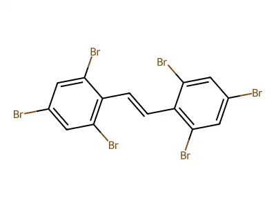 1,3,5-Tribromo-2-[2-(2,4,6-tribromophenyl)ethenyl]benzene structure