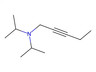 n,n-Di(propan-2-yl)pent-2-yn-1-amine structure