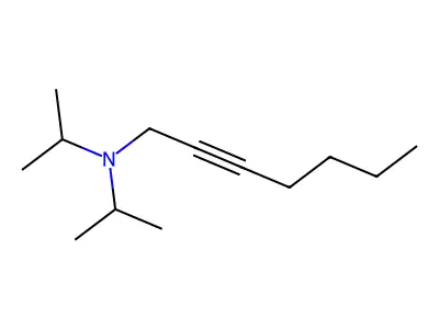 n,n-Di(propan-2-yl)hept-2-yn-1-amine structure