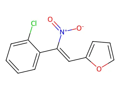 2-[2-(2-Chlorophenyl)-2-nitroethenyl]furan structure