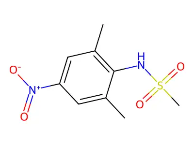N-(2,6-dimethyl-4-nitrophenyl)methanesulfonamide structure