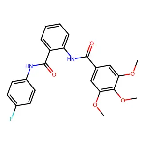 N-[2-[(4-fluorophenyl)carbamoyl]phenyl]-3,4,5-trimethoxybenzamide structure