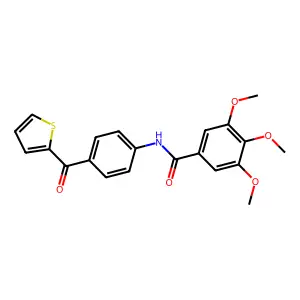 3,4,5-trimethoxy-N-[4-(2-thienylcarbonyl)phenyl]benzamide structure