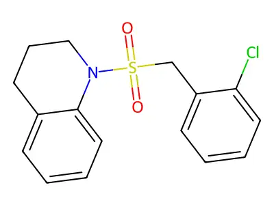 1-[(2-chlorophenyl)methylsulfonyl]-3,4-dihydro-2H-quinoline structure