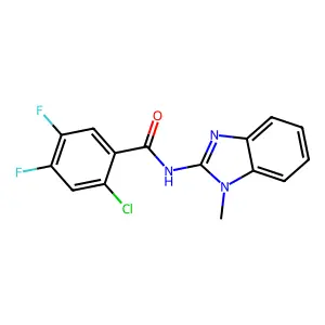2-Chloro-4,5-difluoro-N-(1-methyl-1H-benzimidazol-2-yl)benzamide structure