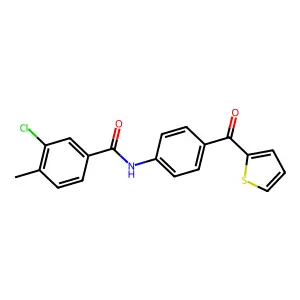 3-chloro-4-methyl-N-[4-(thiophene-2-carbonyl)phenyl]benzamide structure