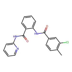 3-chloro-4-methyl-N-[2-(pyridin-2-ylcarbamoyl)phenyl]benzamide structure
