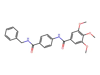 N-[4-(benzylcarbamoyl)phenyl]-3,4,5-trimethoxybenzamide structure