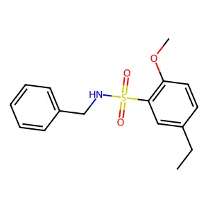 N-benzyl-5-ethyl-2-methoxybenzenesulfonamide structure