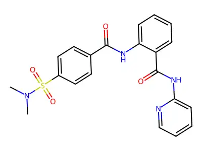 2-[[4-(dimethylsulfamoyl)benzoyl]amino]-N-pyridin-2-ylbenzamide structure