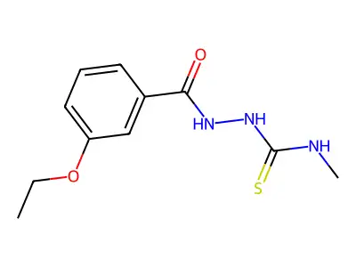 2-(3-ethoxybenzoyl)-N-methylhydrazinecarbothioamide structure