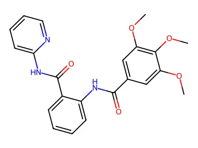 3,4,5-Trimethoxy-N-[2-[(2-pyridinylamino)carbonyl]phenyl]benzamide structure
