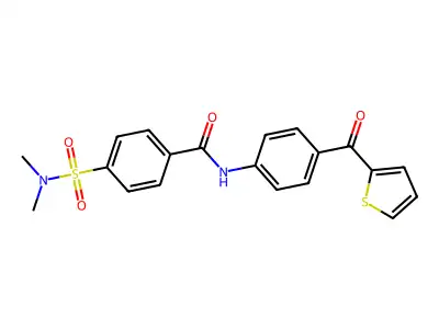 4-(dimethylsulfamoyl)-N-[4-(thiophene-2-carbonyl)phenyl]benzamide structure