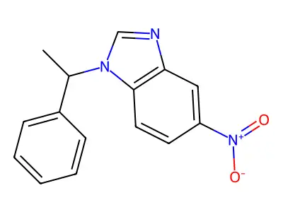 5-Nitro-1-(1-phenylethyl)-1H-benzimidazole structure