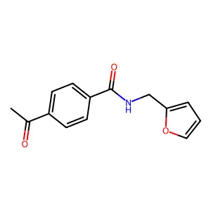 4-acetyl-N-(2-furylmethyl)benzamide structure