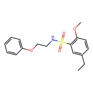5-ethyl-2-methoxy-N-(2-phenoxyethyl)benzenesulfonamide structure